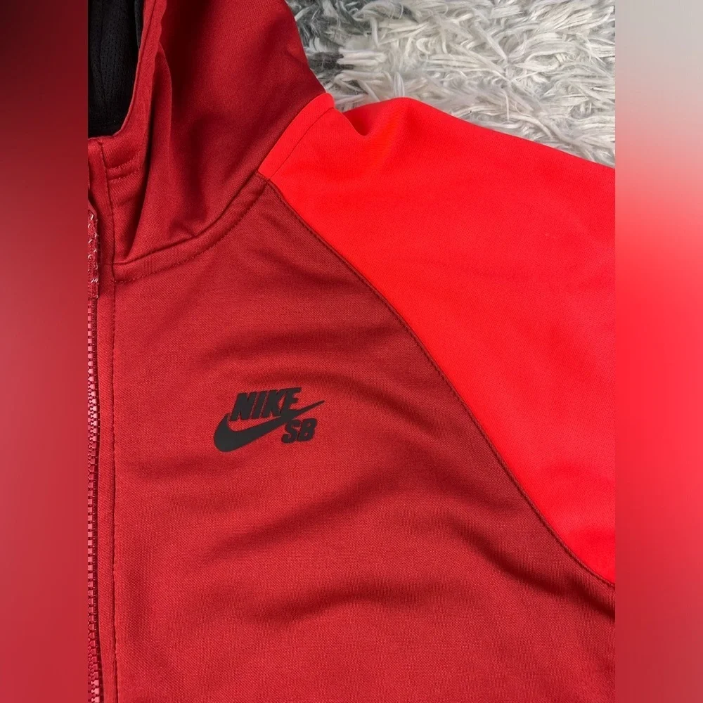 Nike SB Kids Boys Full Zip Hoodie Sweatshirt Size XL 13-15 Burgundy